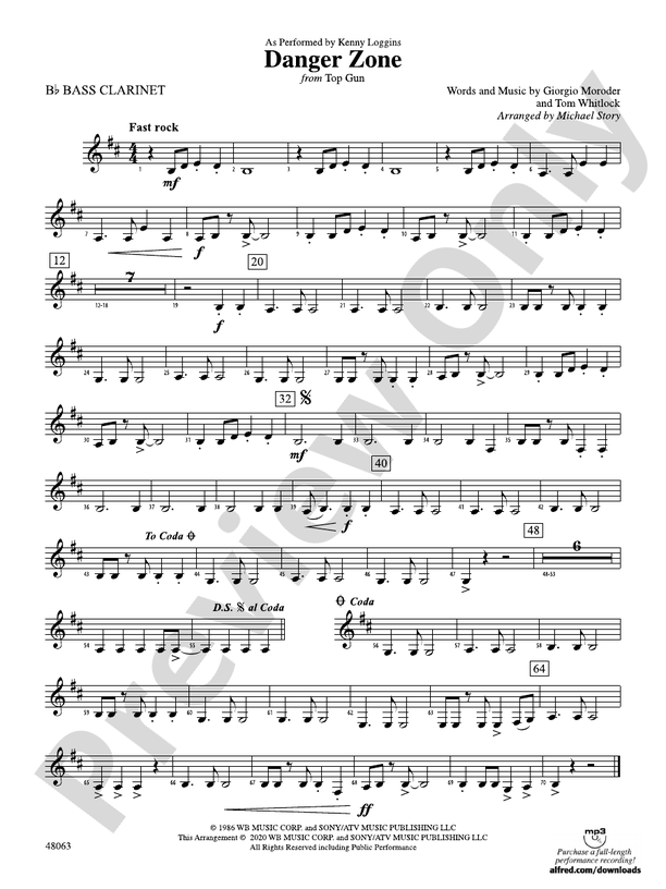 DANGER ZONE/PIF Bflat Bass Bflat Bass Part