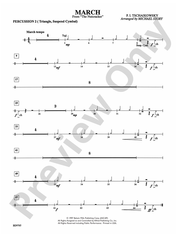 March from The Nutcracker: 2nd Percussion
