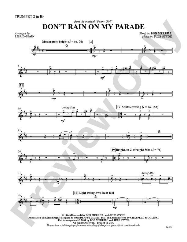 Don't Rain on My Parade (from the musical Funny Girl): 2nd B-flat Trumpet