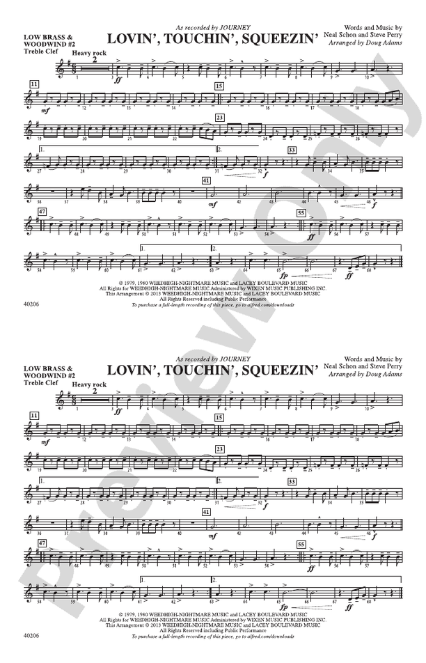 Lovin', Touchin', Squeezin': Low Brass & Woodwinds #2 - Treble Clef