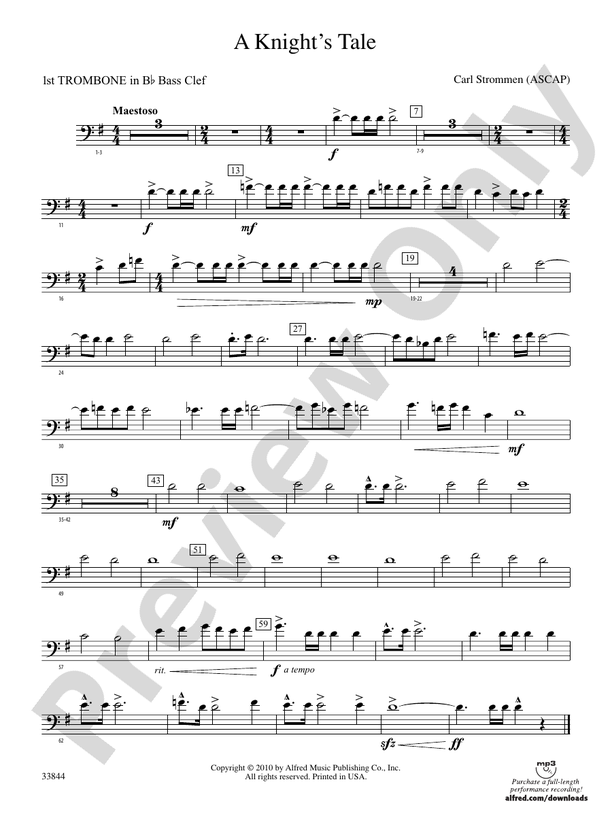 A Knight's Tale (wp) 1st Bflat Trombone B.C. (wp) 1st Bflat