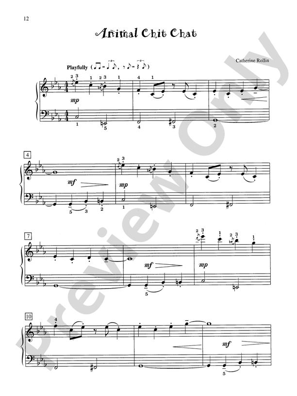Animal Chit Chat - Piano Solo