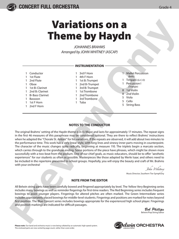 Variations on a Theme by Haydn