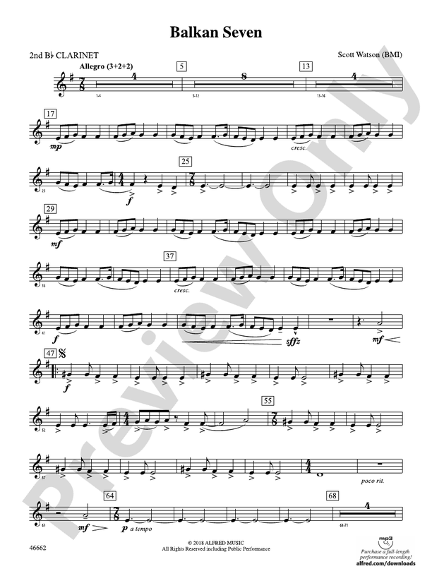 Balkan Seven: 2nd B-flat Clarinet