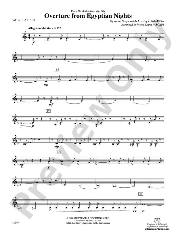 Overture from Egyptian Nights 3rd Bflat 3rd Bflat