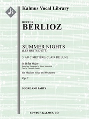 Summer Nights, Op. 7 (Les nuits d'ete): 5. Au Cimitiere: Clair de lune (transposed in Bb)