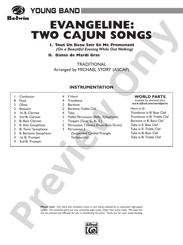 Evangeline: Two Cajun Songs