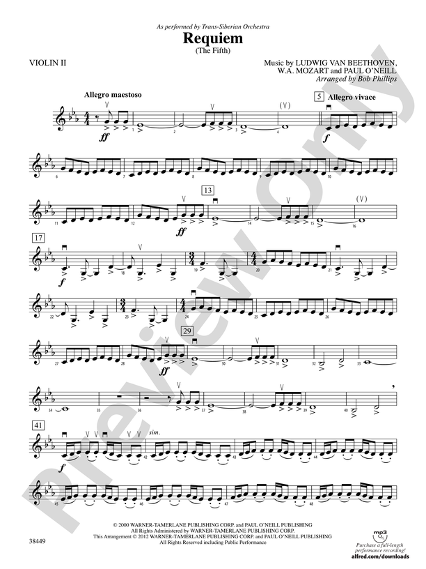 (The Fifth): 2nd Violin: 2nd Violin Part - Digital Sheet Music Download