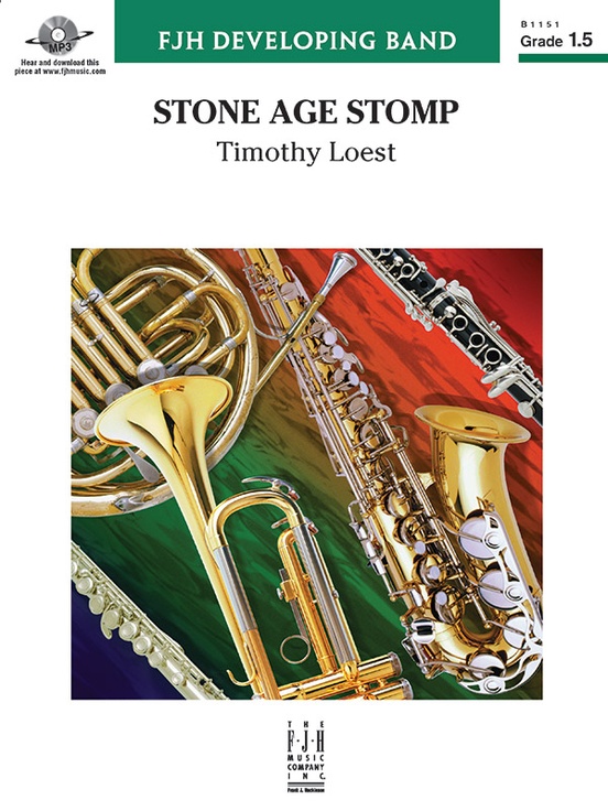 Stone Age Stomp Concert Band Conductor Score & Parts Timothy Loest