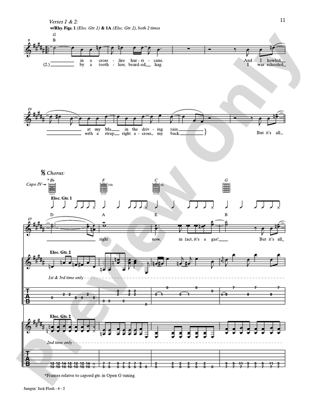 Jumpin' Jack Flash (Live Version) Guitar The Rolling Stones Digital