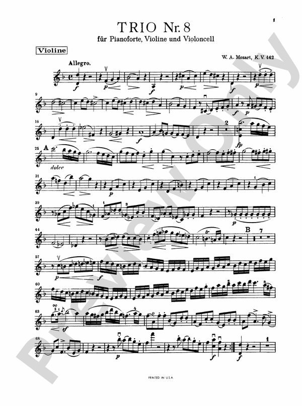 Mozart: Trio No. 8 in D Minor, K. 442
