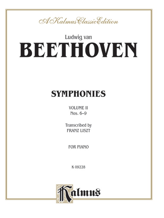 van　Ludwig　Symphonies,　Music　Piano　6-9):　(Nos.　Volume　II　Sheet　Book:　Beethoven