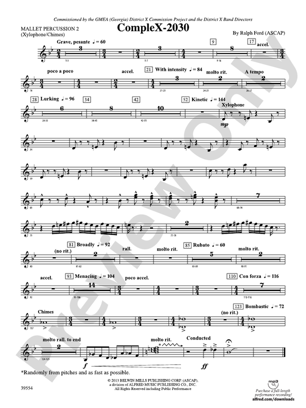 CompleX2030 2nd Mallet Percussion 2nd Mallet Percussion Part