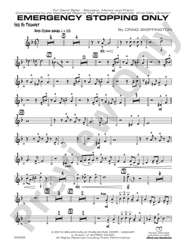 Emergency Stopping Only: 3rd B-flat Trumpet
