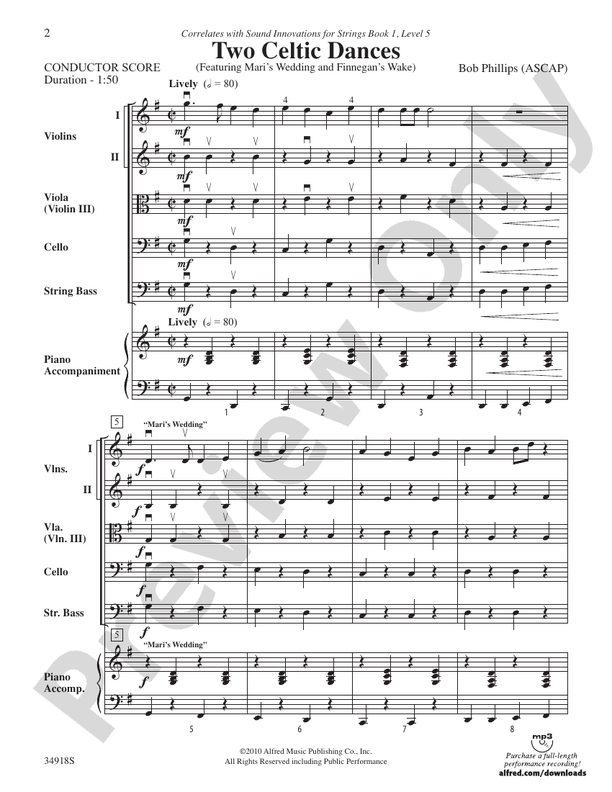 Two Celtic Dances: Score: String Orchestra: Bob Phillips - Digital ...