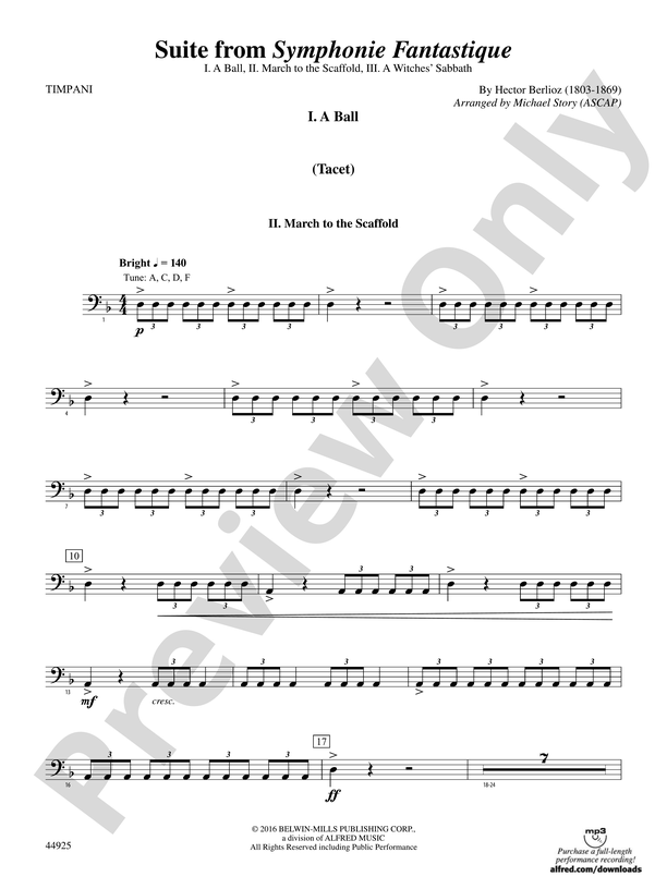 Suite from Symphonie Fantastique: Timpani