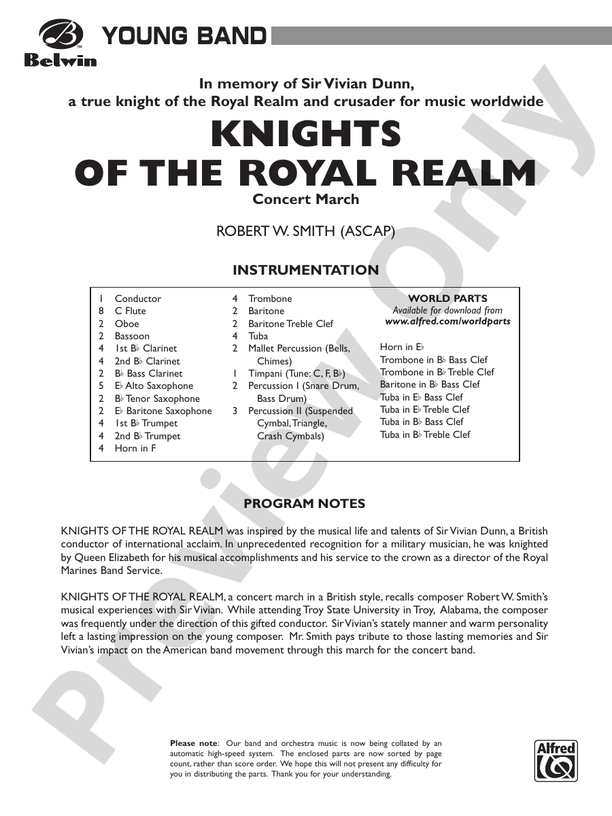 Knights of the Royal Realm (Concert March)