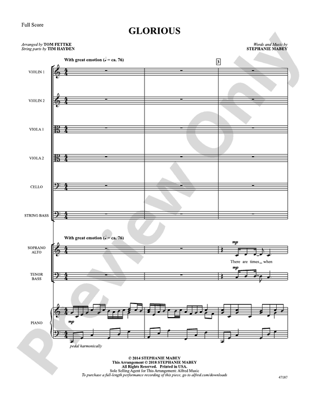 Glorious Choral Octavo SoundPax Stephanie Mabey Digital Sheet Music Download