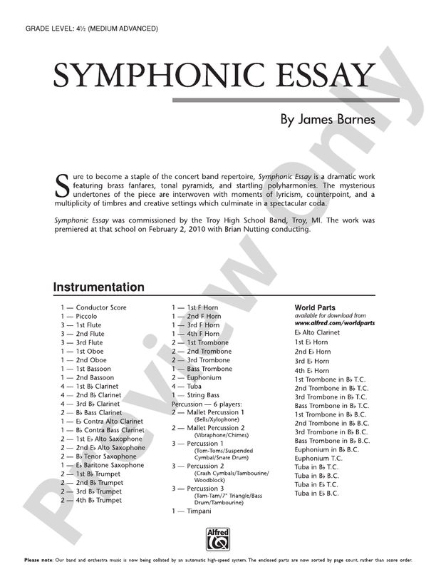 Symphonic Essay