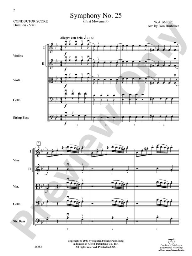 Symphony No. 25, First Movement