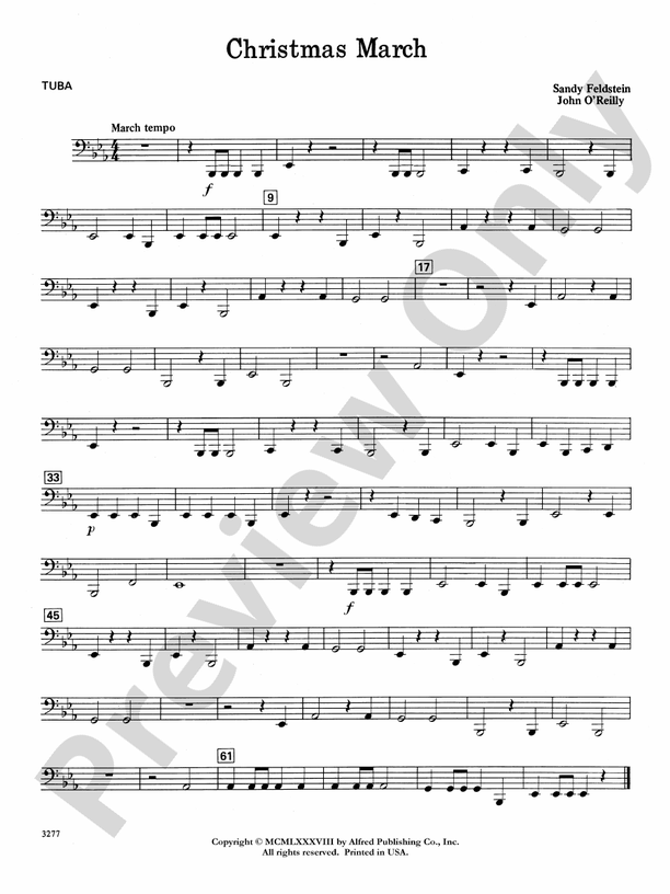 Christmas March Tuba Tuba Part Digital Sheet Music Download
