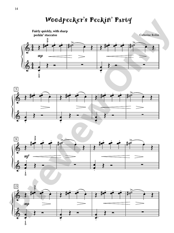 Woodpecker's Peckin' Party - Piano Solo