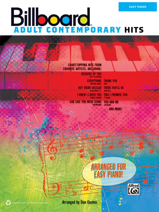 Billboard Adult Contemporary Hits Piano Book