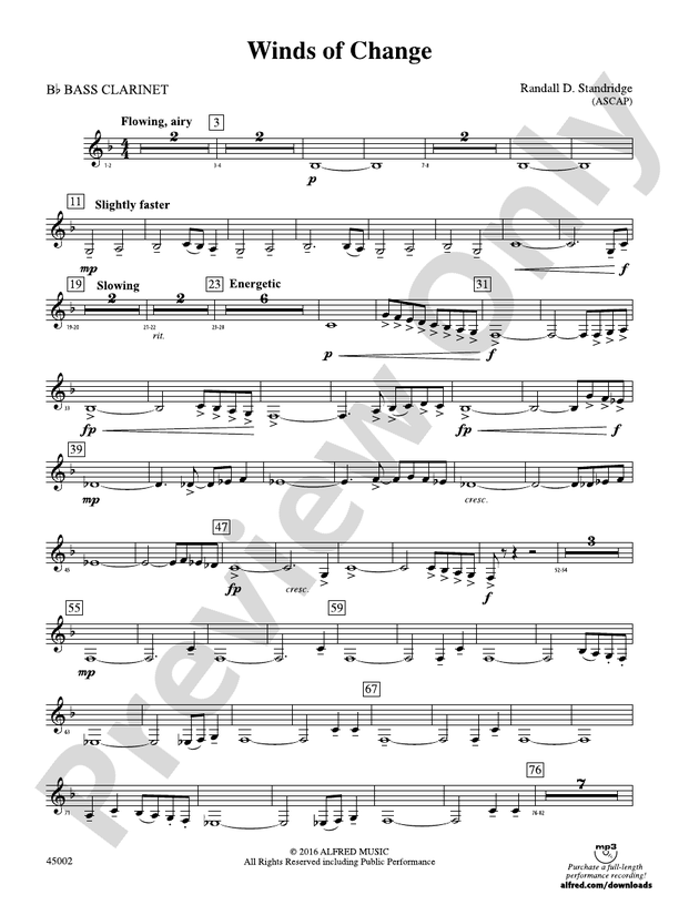 Winds of Change Bflat Bass Bflat Bass Part