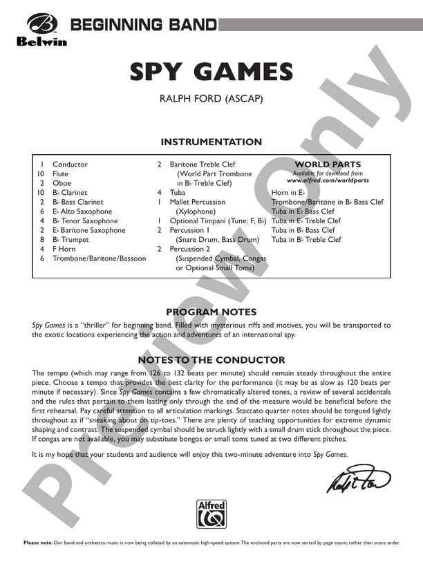 Spy Games: Score
