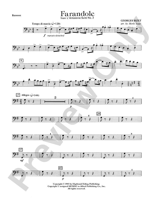 Farandole: Bassoon