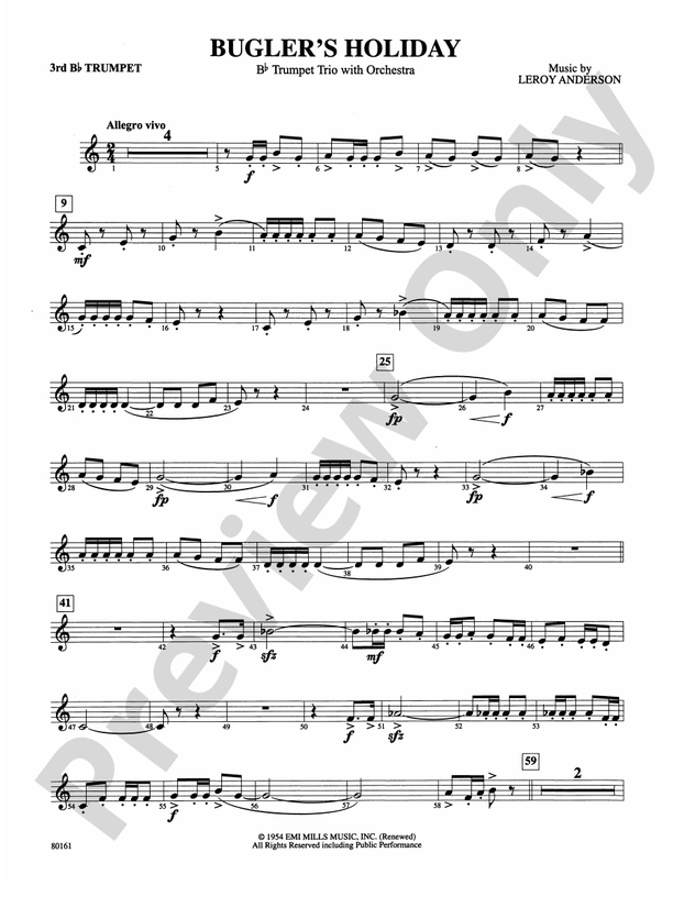 Bugler's Holiday 3rd Bflat Trumpet 3rd Bflat Trumpet Part Digital