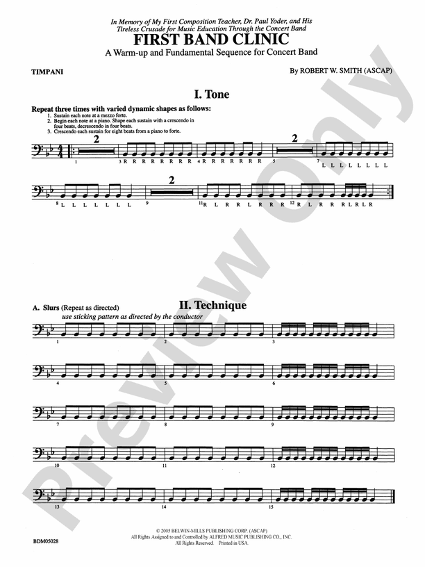 First Band Clinic (A WarmUp and Fundamental Sequence for Concert Band