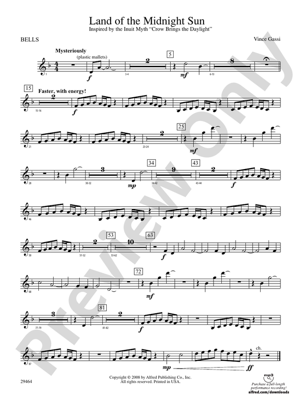 Land of the Midnight Sun: Concert Band Conductor Score & Parts: Vince Gassi  - Digital Sheet Music Download