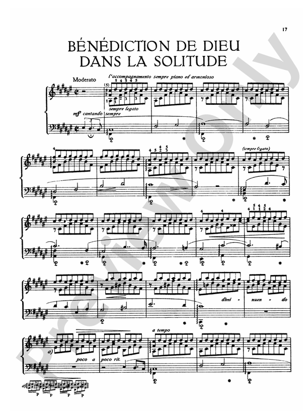 Liszt Harmonies Poétiques and Réligieuses No. 3, Bénédiction de dieu