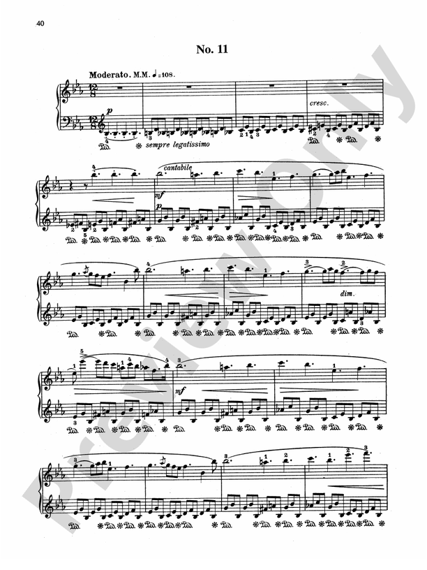 Field: 18 Nocturnes: 11. Nocturne in E flat Major Part - Digital Sheet ...
