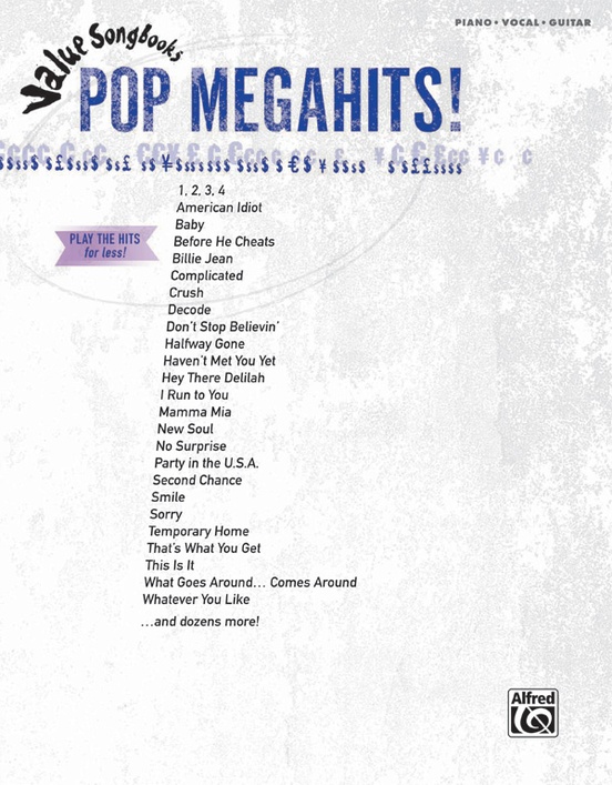 Value Songbooks: Pop Megahits!