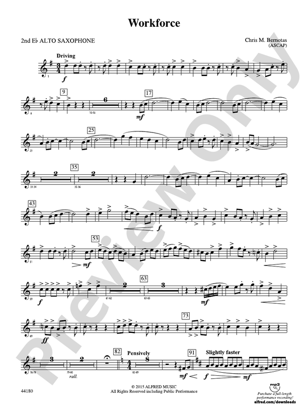 Workforce: 2nd E-flat Alto Saxophone