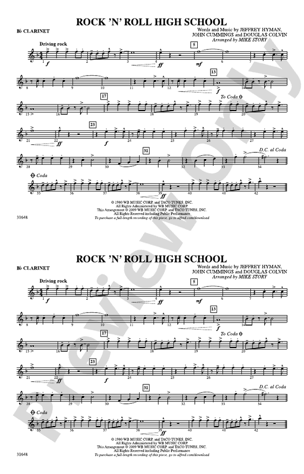 Rock 'N' Roll High School 1st Bflat 1st Bflat
