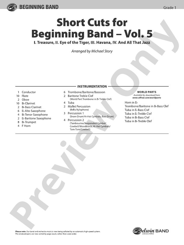 Short Cuts for Beginning Band -- Vol. 5