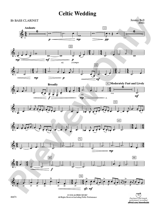Celtic Wedding Bflat Bass Bflat Bass Part