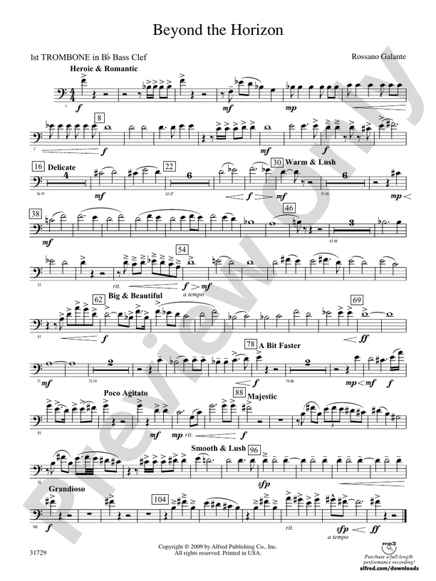 Beyond the Horizon (wp) 1st Bflat Trombone B.C. (wp) 1st Bflat Trombone B.C. World Part