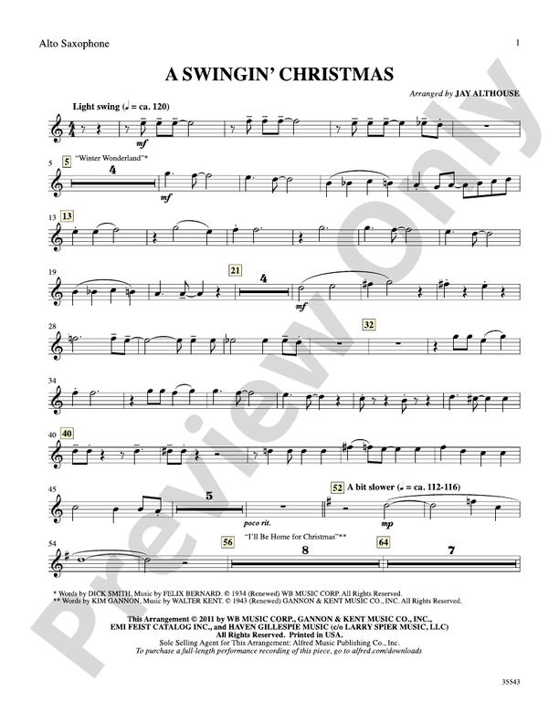 A Swingin' Christmas: E-flat Alto Saxophone