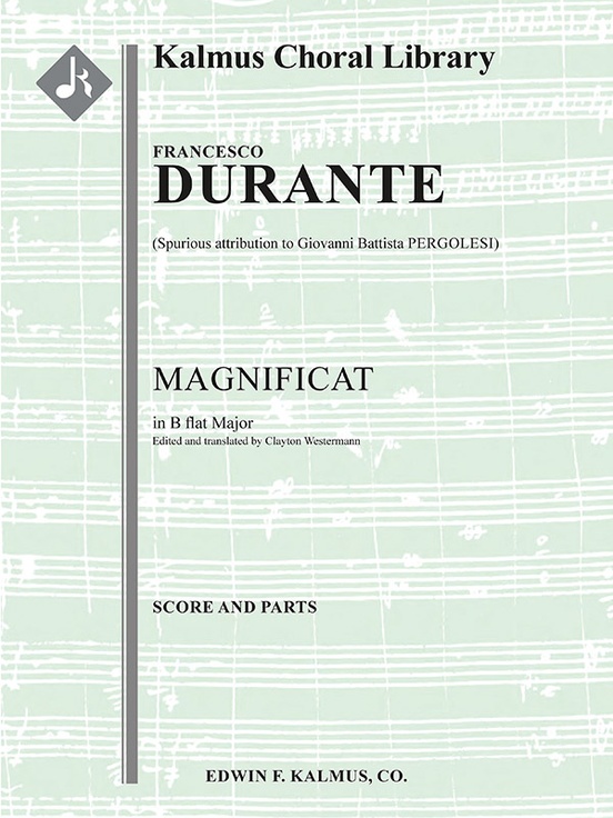 Magnificat In B-flat [Spurious Attribution To Pergolesi]: : Francesco ...