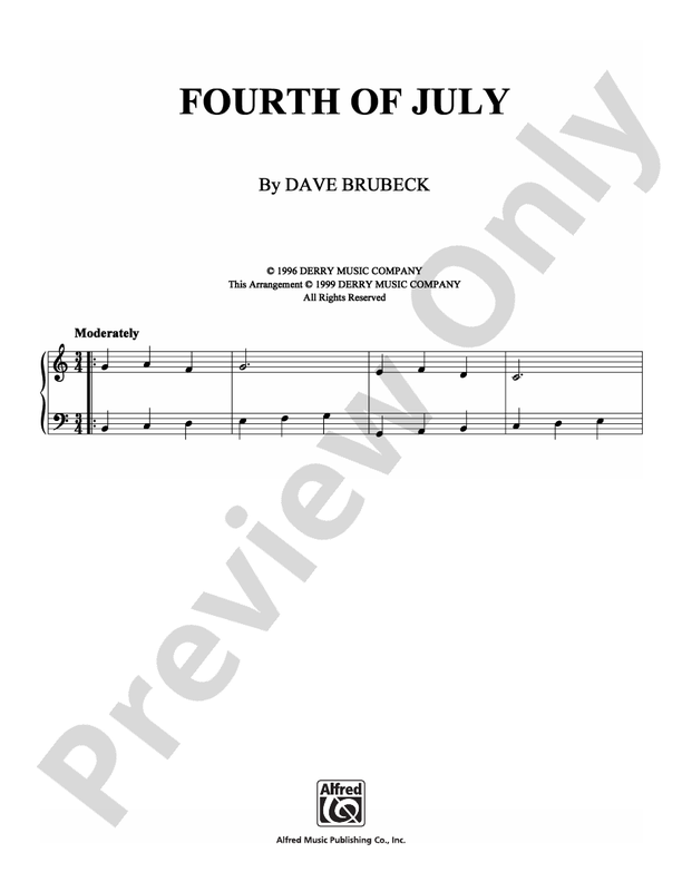 4th of july piano sheet music