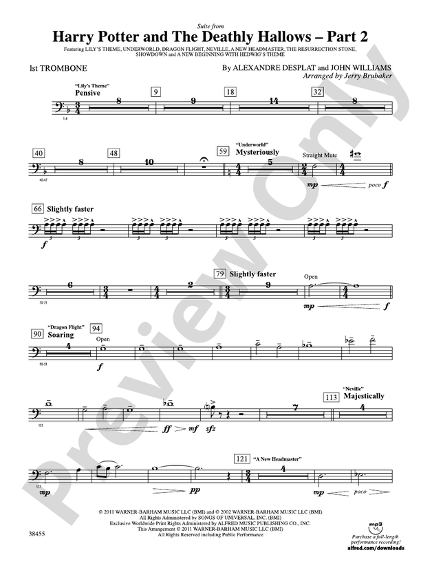 Harry Potter and the Deathly Hallows, Part 2, Suite from 1st Trombone