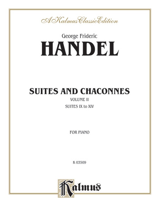 Suites and Chaconnes, Volume II (Suites IX to XVI)