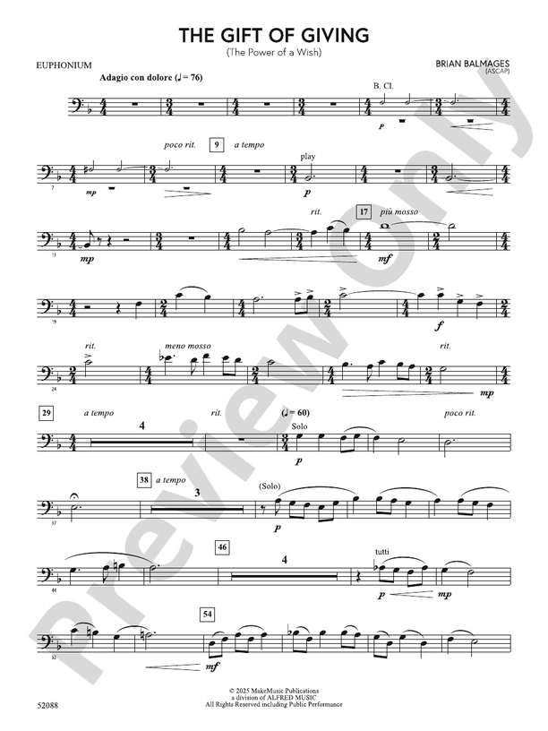 The Gift of Giving: Baritone B.C.