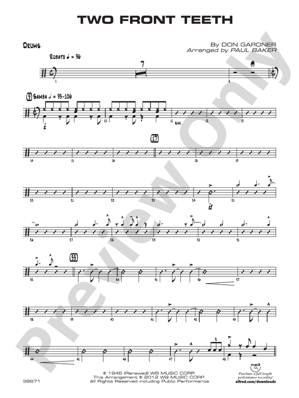 Two Front Teeth: Drums