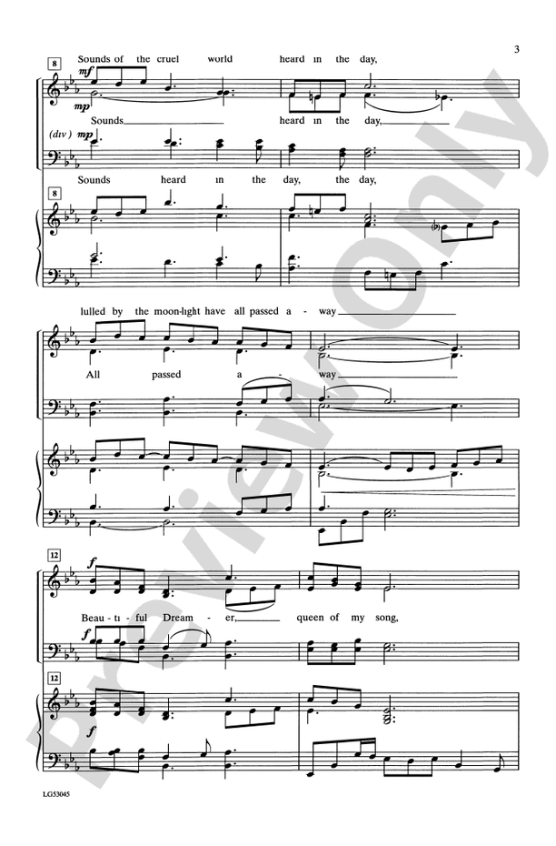 Beautiful Dreamer: SATB Choral Octavo: Stephen Foster