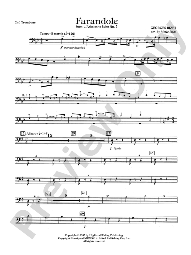 Farandole: 2nd Trombone